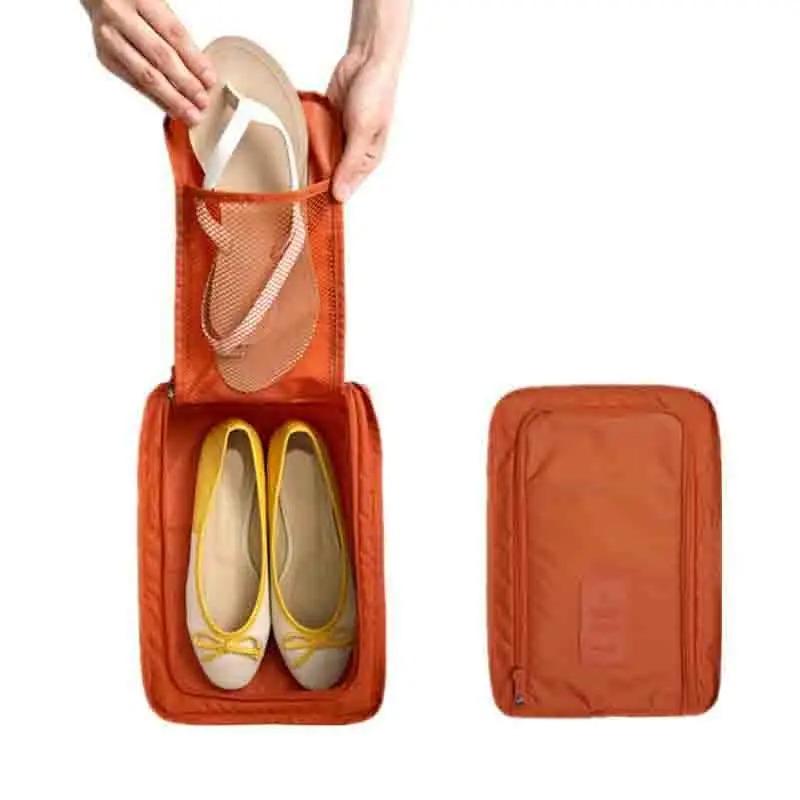 Portable Shoe Bags Travel Dust-Proof Holds Multifunction Waterproof Folding Storage High Capacity Student Shoe Pouch Organizer
