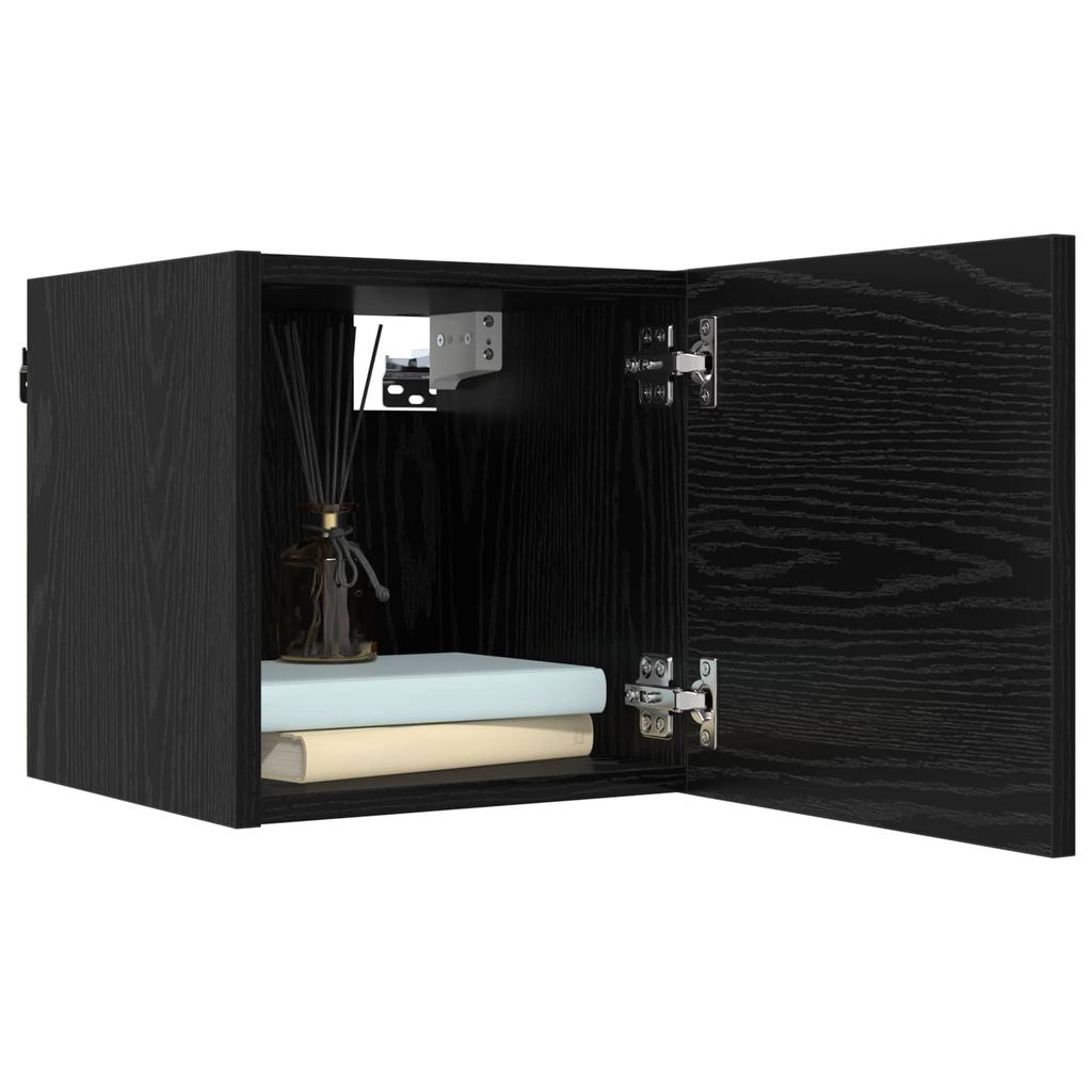 TV Cabinet Set 8 pcs 100 x 30 x 30 cm Black Oak
