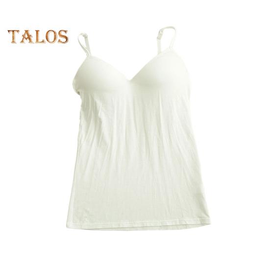 

Женская майка со встроенным бюстгальтером, регулируемые бретельки-спагетти, повседневные майки без рукавов под одеждой для занятий йогой M белый