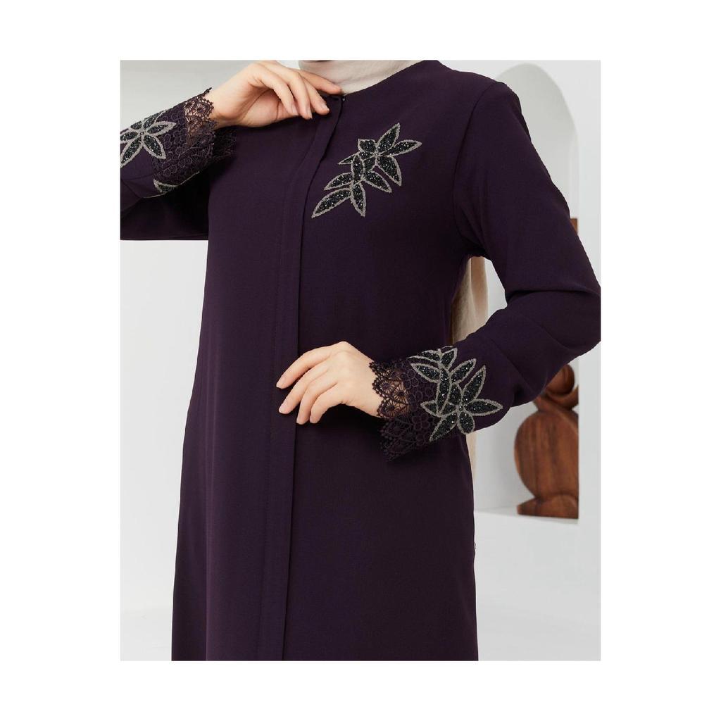 Necmiye Rochie de Seara din Tesatura Fagure Marime Plus Abaya de dama