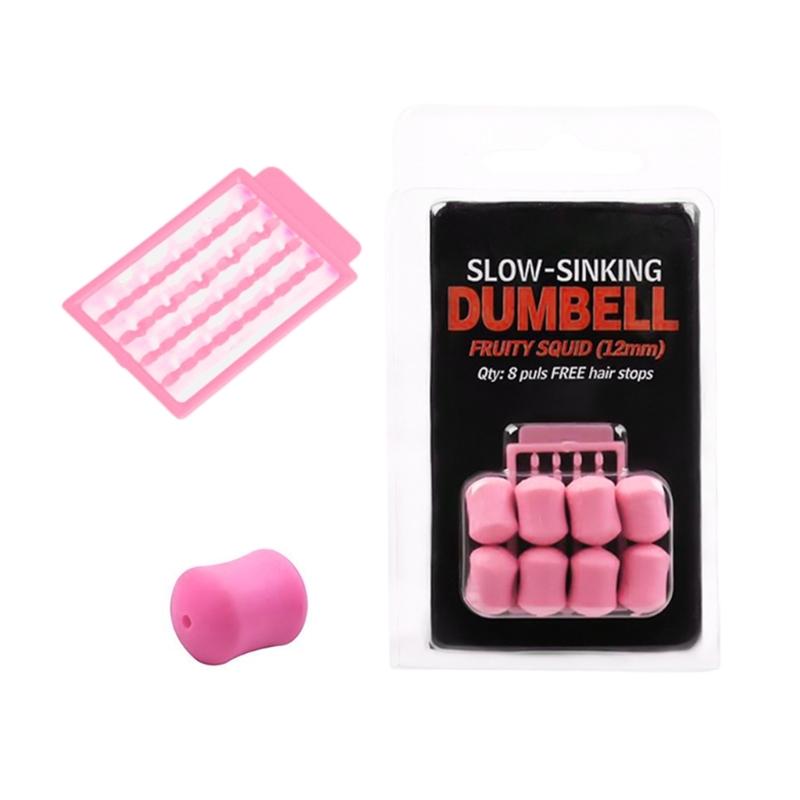 8pack Scented Rubber Fishing Baits Slow Sinking Dumbells Baits for Enhances Durability in Freshwaters