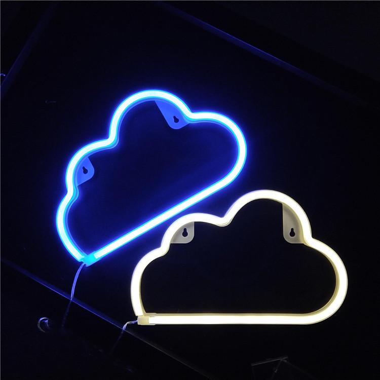 Manufacturer's New LED Neon Light: Lightning Cloud, Planet, Heart, Rainbow – Perfect for Christmas Night Décor.