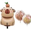 Capybara Party Luftballons Geburtstagsfeier Dekoration Capybara Aluminiumfolienballons Babyparty Jungen Mädchen Spielzeug Geschenke Partyzubehör