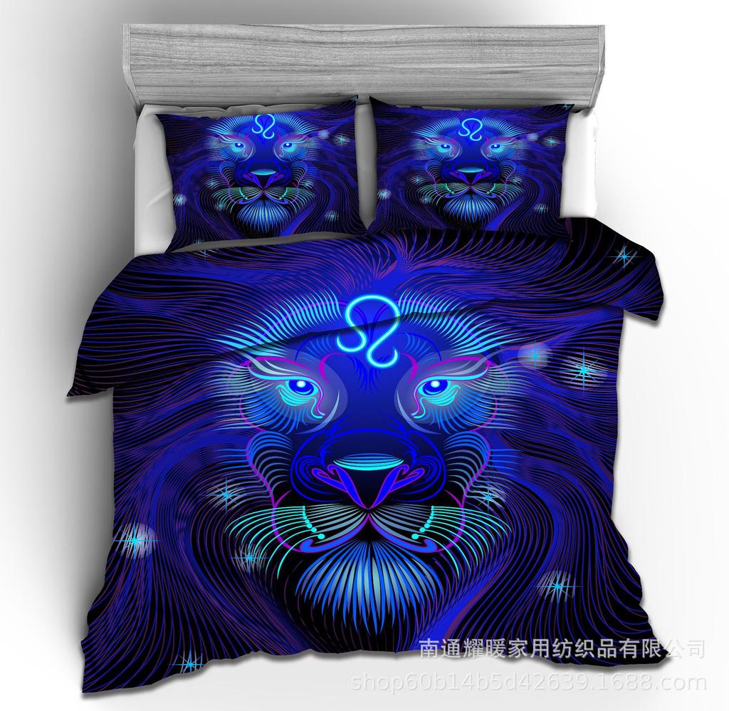 Digital High Definition Printing 3D Starry Sky Twelve Constellation Bedding Four-Piece Set Three-Piece Set