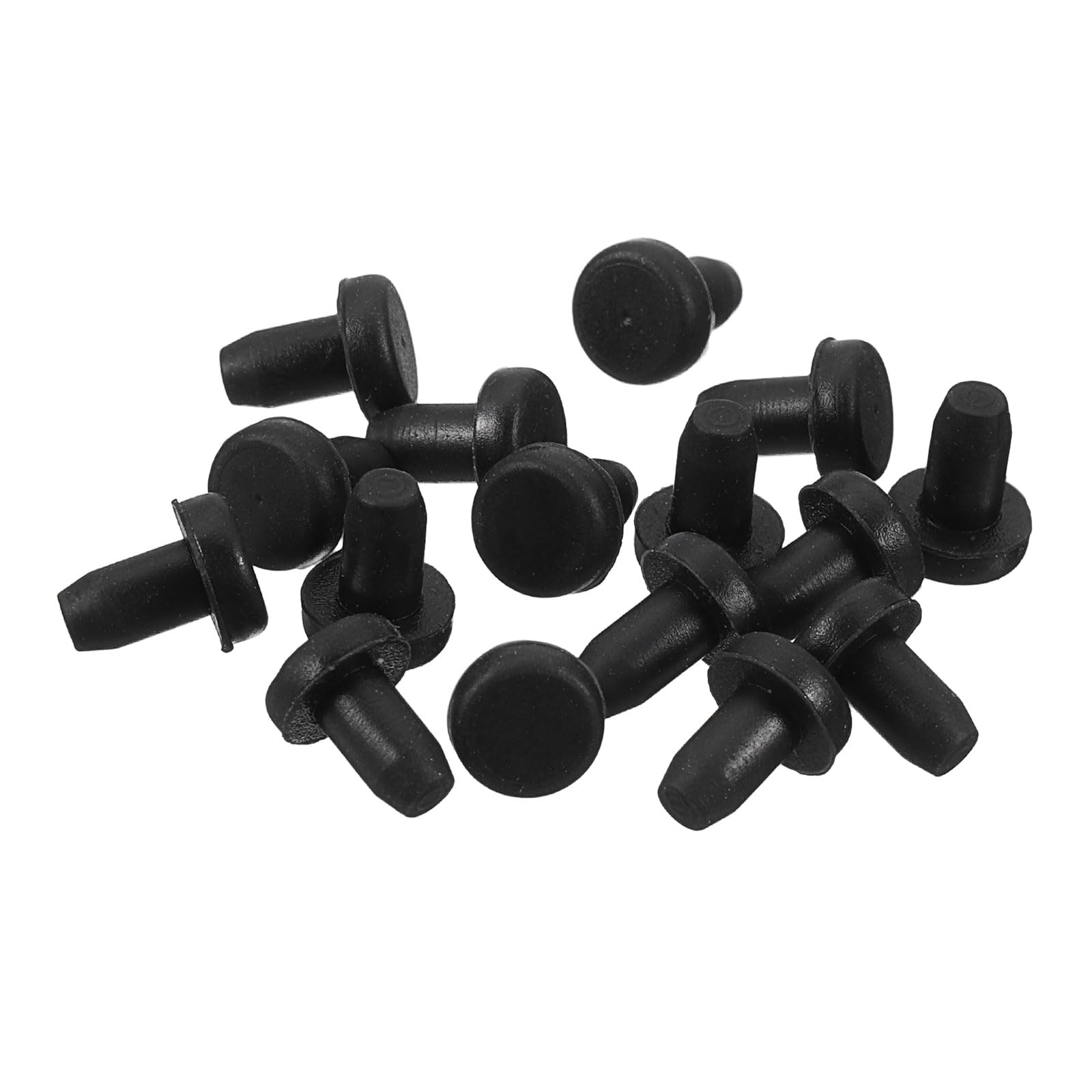 uxcell 32pcs Black Rubber Stopper for 3.5mm Plug Hole 3-3.3mm / 0.12-0.13  Hole чёрный
