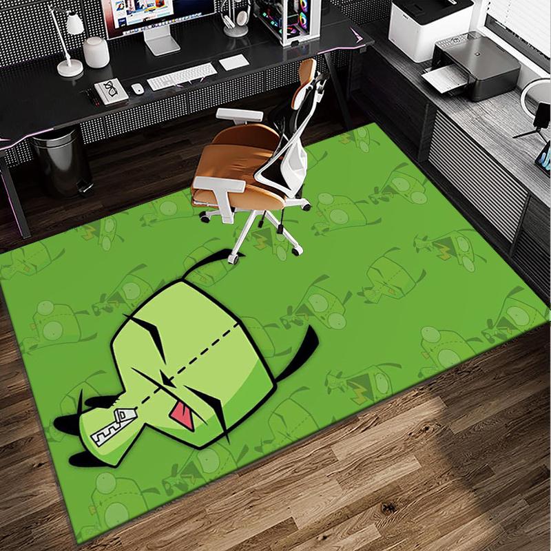Alien Invasion Pattern Office Rug Chair Mat, Game Carpet, Suitable for Front Door, Bedroom, Living Room, Desk, Holiday Gift