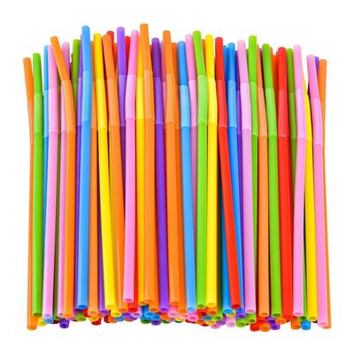 100pcs/set Drinking Straws Colorful & Black Rietjes Party Supplies Drinking Wedding Flexible Ki U6C2