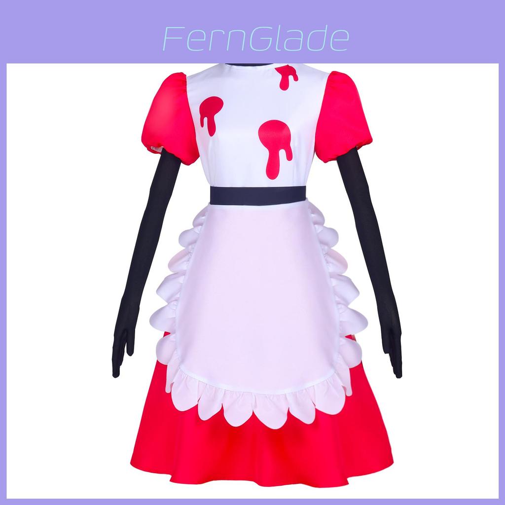 Fantasia Cosplay Niffty Hazbin Hotel Com Mistura de Poliéster Para Eventos de Halloween e Anime Con