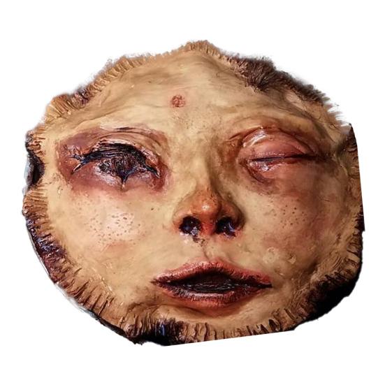 9-Inch Halloween People Pot Pie Realistic Reusable Haunted House Holiday Party Dinner Plate Latex Horror Face Pancake Decoration