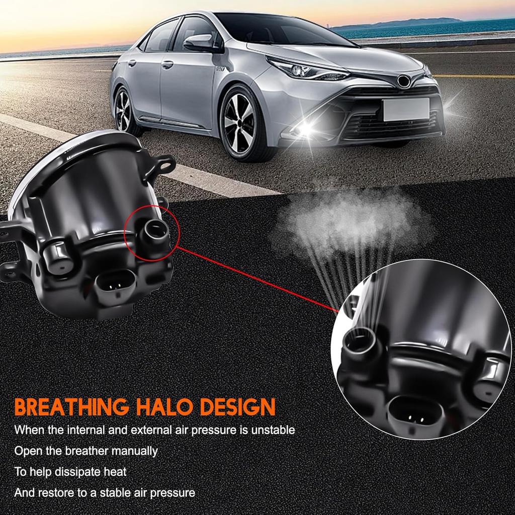 LED Fog Light For Toyota Camry SE 2012 2013 2014 Front Bumper Lamps Left Right Fog Light Assemblies,6000K White,Pack Of 2