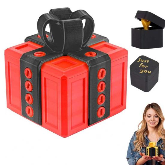 Otravná dárková sada s překvapivým prstem, interaktivní 3D puzzle, šroubovací výzva, dárková krabička pro žertíky s dvojitým úložným prostorem k narozeninám, Vánocům, Halloweenu