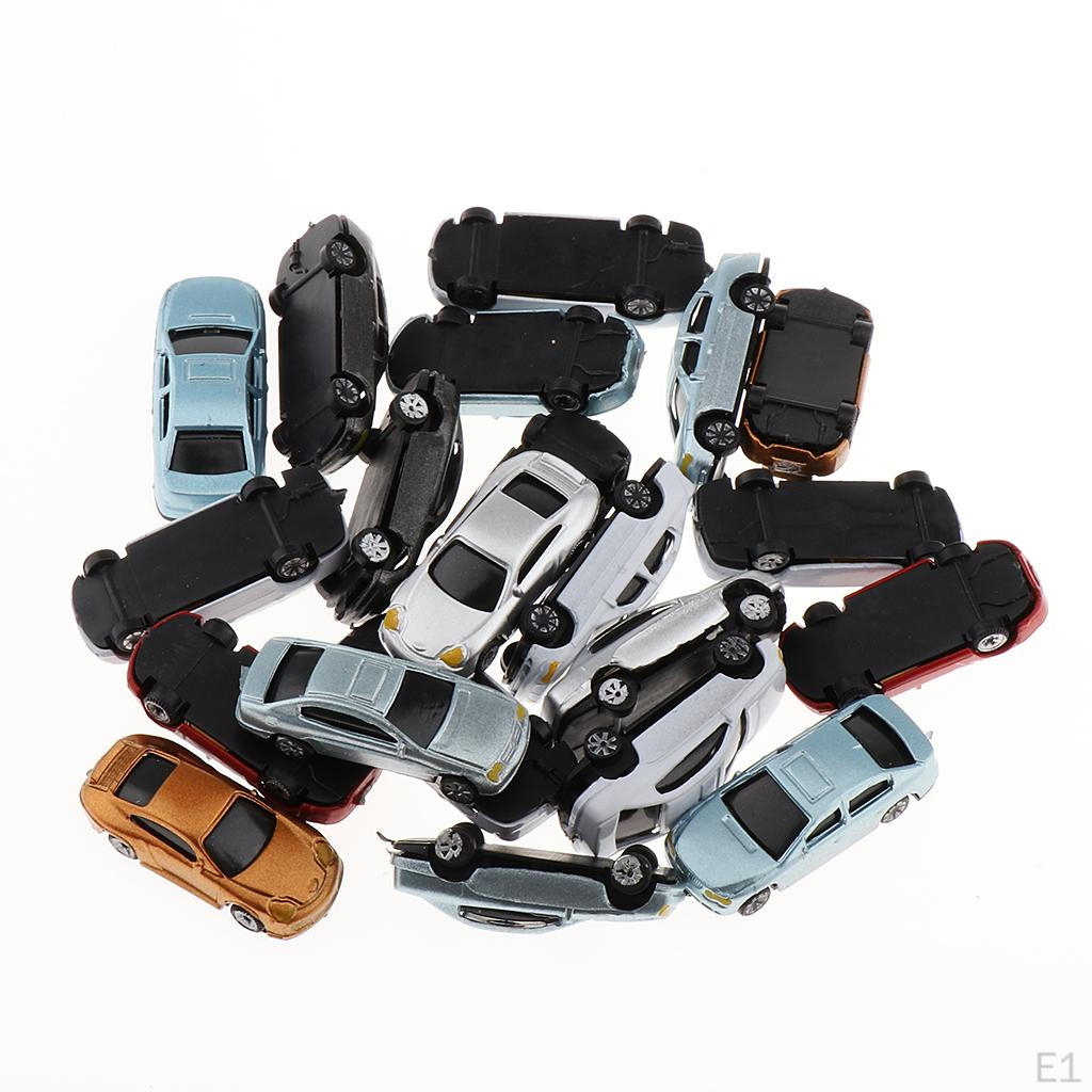 20x Painted Model Table Accessories Parking Scenery Street