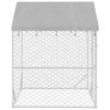 VidaXL Outdoor Dog Kennel with Silver Roof 2x2x2.5 M 153675