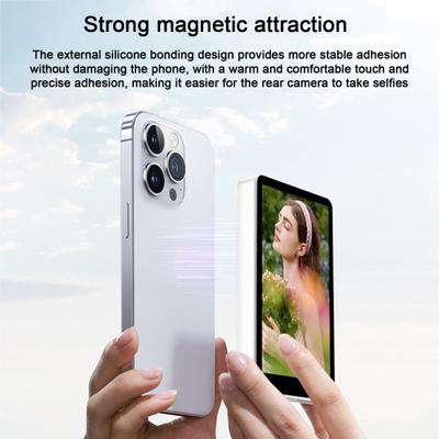 Tela Monitor Selfie para Vlog para Telefone Gravação Sem Mãos Ângulos Ajustáveis Vídeos Selfie Sem Fio
