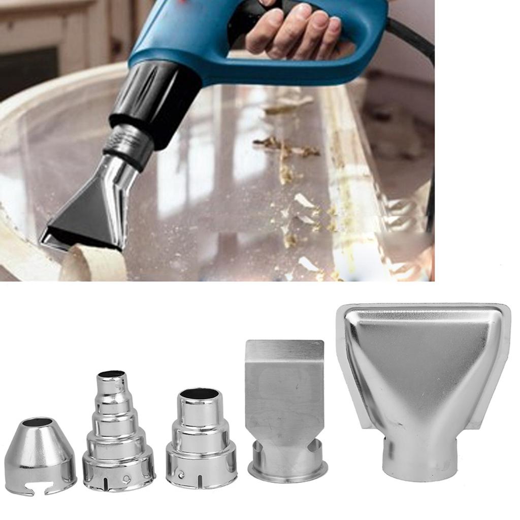 5pcsset Stainless Steel Hot Air Gun Nozzles Heat Blower Accessories