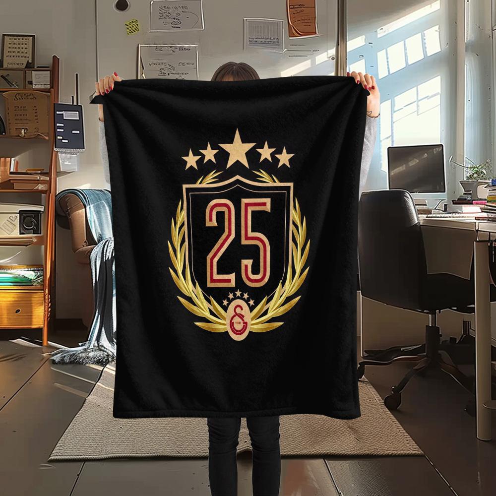 1 Stück Nummer 25 Aufdruck Flanelldecke, Hohe Qualität, Bequem für alle Jahreszeiten, Heimdekoration, Wärme und Komfort