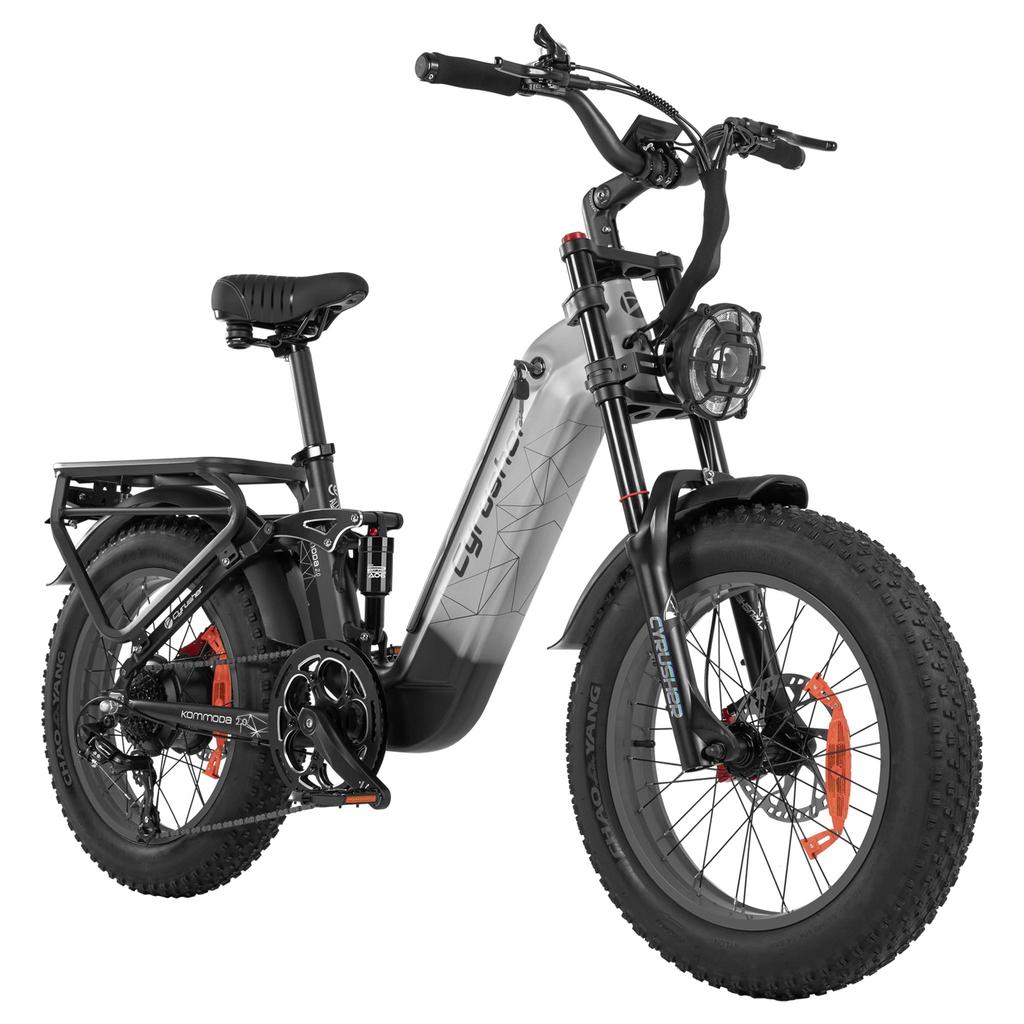 Cyrusher Kommoda 2.0 Mountain E-Bike für Erwachsene 48V20Ah Akku 250W Einzelmotor Elektrofahrrad 20 Zoll Offroad-Reifen Urbanes Pendler-E-Bike