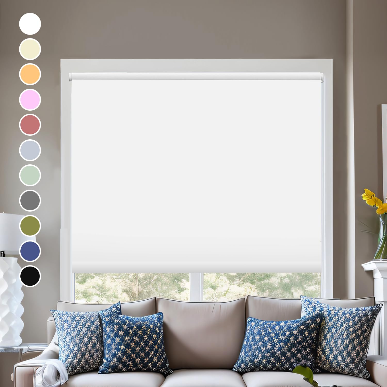 

SCHRLING Ролик Полный Класс 1 Сплошной Шнур Термо Холод УФ Легкий Ширина Длина 170см Жалюзи, Блэкаут, Блэкаут, Цвет, Управление, Изоляция, белый