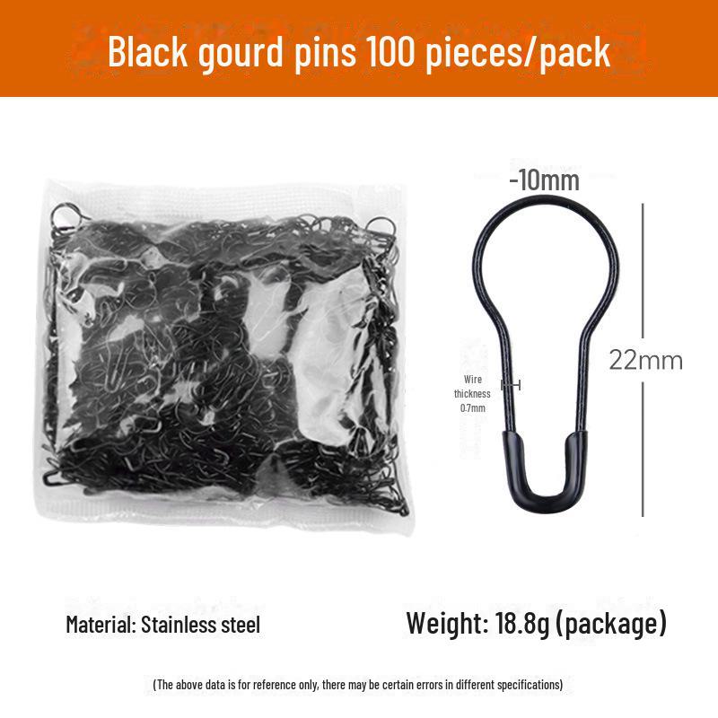 Gourd-Shaped Metal Safety Pins: Iron, Copper, Stainless Steel In Gold, Silver, Black - Clothing Tags/Small Pin Buckles