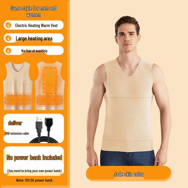 Cozy Seamless Velvet Heated Vest - Unisex Winter Base Layer with Fleece Lining and Free Shipping