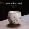 Handmade Ru Kiln Ceramic Teacup Hand-painted Landscape Master Cup Ice Cracked Glaze Large Tea Bowl Opening Chazhan Kungfu Teaset