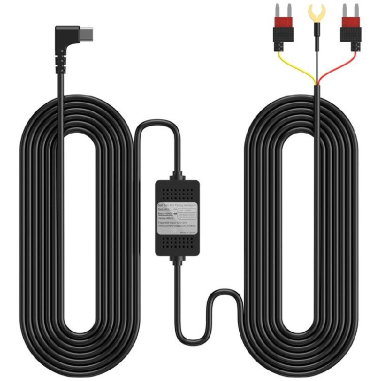 Easy Installation Dashcam Hardwire Kit USB C Power Port MultiSize Design 8 Fuse Tap Cable for Reliable Monitoring