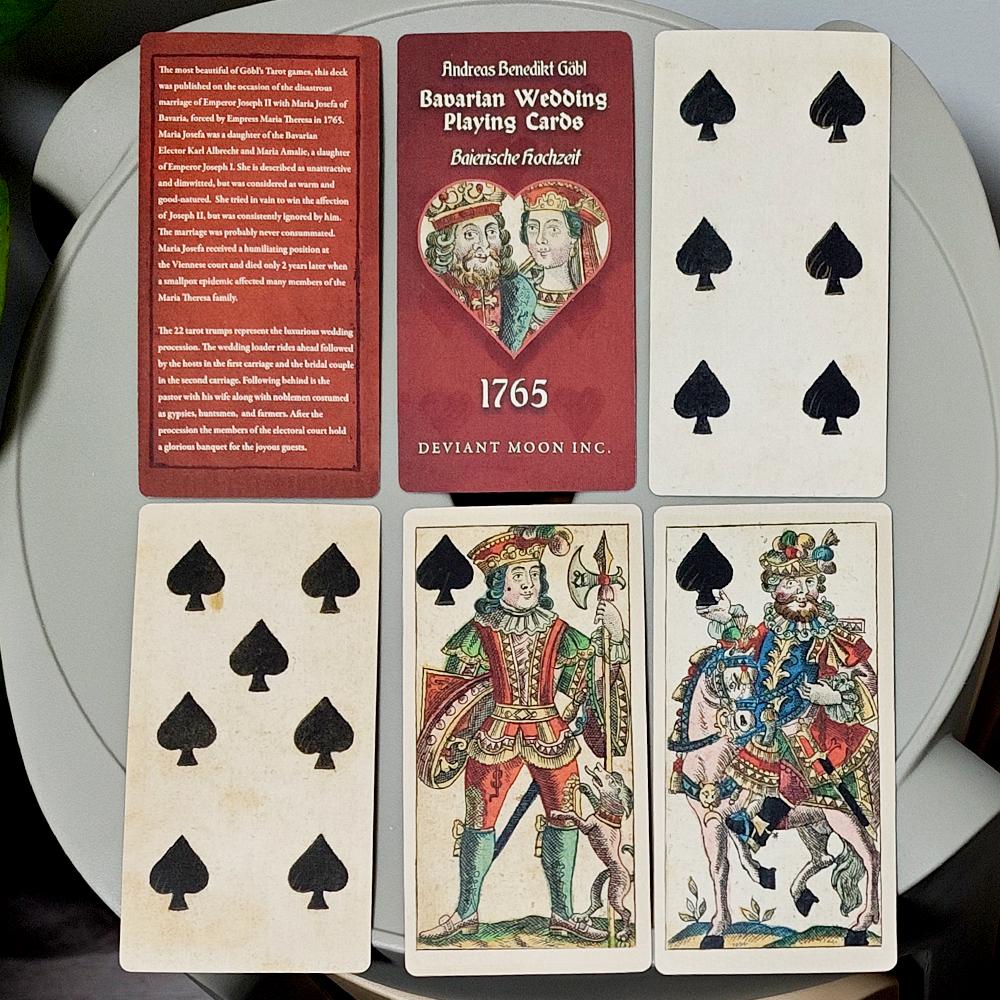 1765 Bavarian Wedding Tarot Playing Cards Complete 78 Card Deck 12*6cm on Double-embossed Cardstock