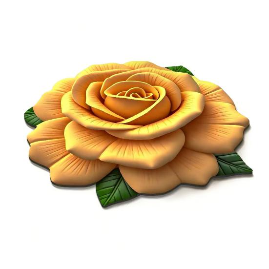 Floral Plush Rug Mat 3D Flower Optical Illusion Floor Mat Non-Slip Water-Absorbent Bath Mat for Bathroom Bedroom Living Room