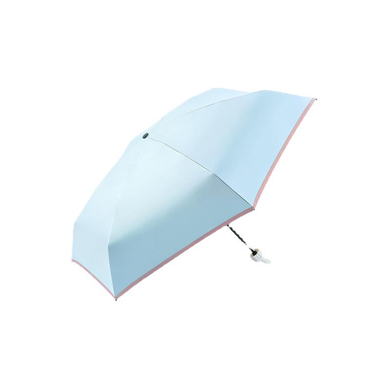Ultralight Five-Fold Pocket Umbrella: Mini Black Glue Sunshade for Rain or Shine