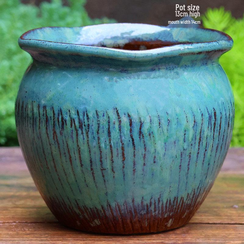 Sonderangebot: Retro Terrakotta Hoher Blumentopf für Sukkulenten oder Rettich