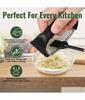 Household Stainless Steel Manual Garlic Mincer Chopping Garlic Tool Fruit Vegetable Tools Peeler and Cleaning Brush for Smashing