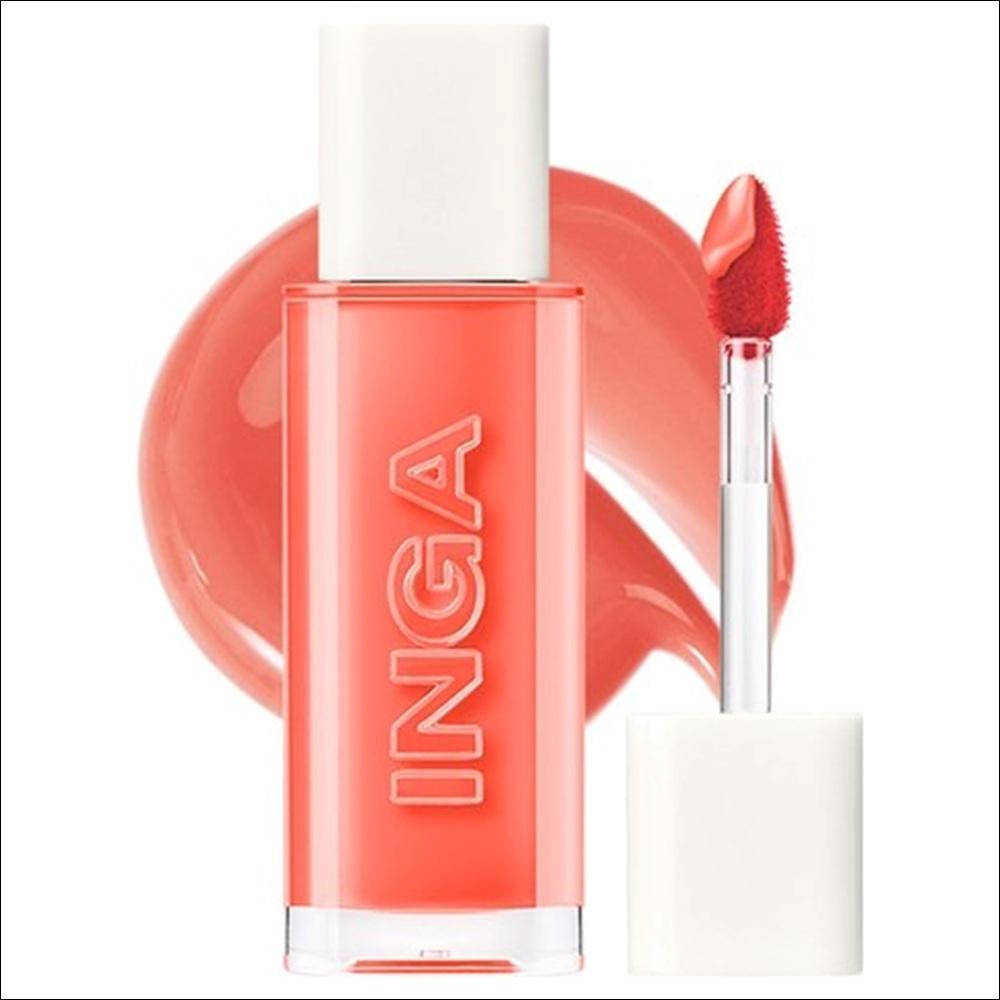 [INGA] Water Glow Lip Tint (4.5g) - 13 Colors | Long-Lasting Hydrating Glossy Tint, Non-Sticky Glass Skin Finish, K-Beauty