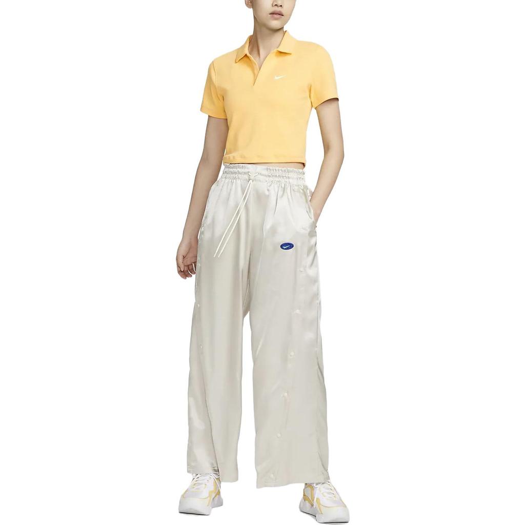 Nike Sportswear Essential Solid Casual Short Sleeve Polo Shirt Women Tops Elegant-Topaz DV7885-795