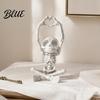 Romantic Skeleton Figurine Heart-Matching Skull Ornament 3D Printed Statue Gothic Creative Shelf Decorations Compact Size Sculpture for Home
