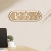 GH8053 LED Wood Grain Wall Clock: Multi-functional, Stand or Hang
