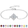 Celtic Women's Bracelet: Hollow Design with Luxurious Colored Zirconia - Perfect Gift for Girlfriend or Best Friend.
