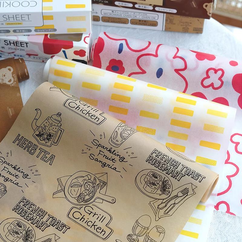 2/5M Parchment Paper Baking Sheets, Non-stick Oilpaper Wax Paper for Food Packaging, Deli Paper Basket Liner Sandwich Wrapper