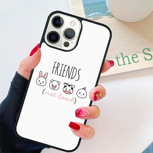 Vegan Pattern Coque Shell For iPhone 17 Air 15 16 14 13 12 Pro Max 11 Pro Max Plus Phone Case Cover