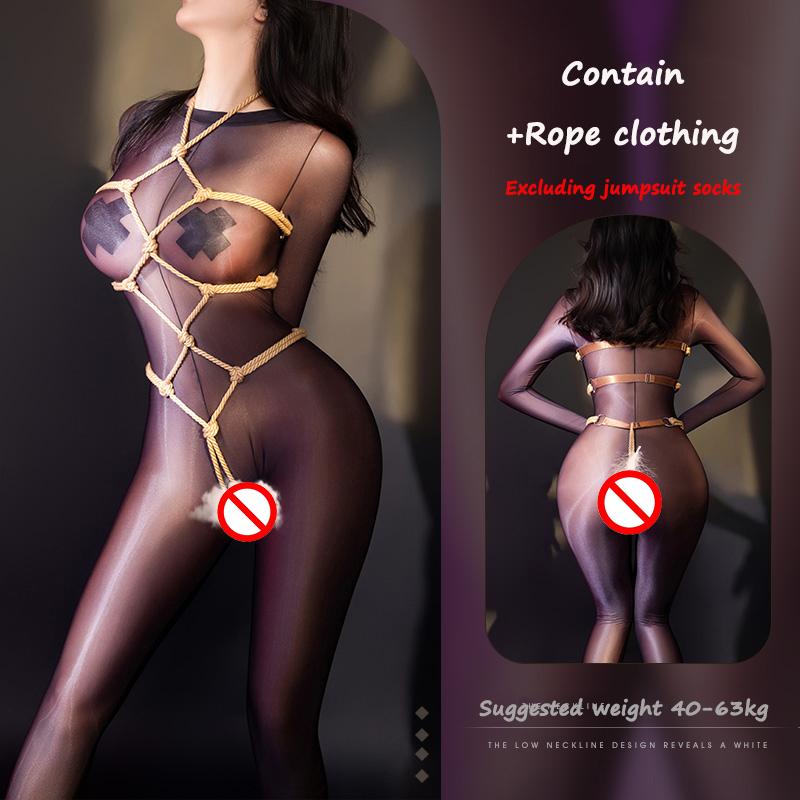 Bdsm Rope Bondage Bodysuit Women Jumpsuit Bodycon Leotard Erotic Role Play Costumes Adults Female SM Sex Porno Clothing