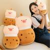 Big Brown Plush Pig Doll Toy For Kids, Creative Gift Idea With Pp Cotton Material