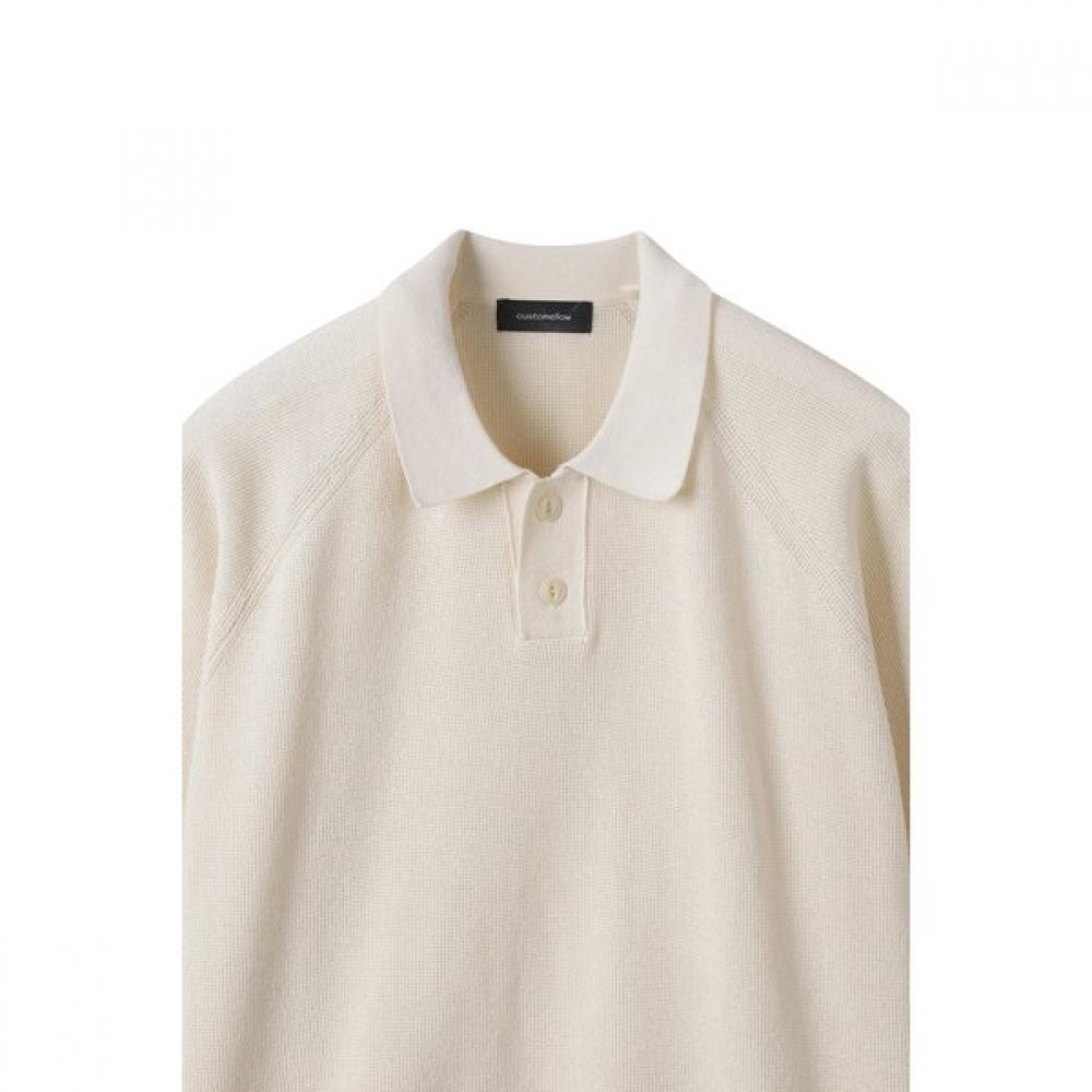 Customellow Ivory Soft Half Collar Sweater Cwwam25412ivx