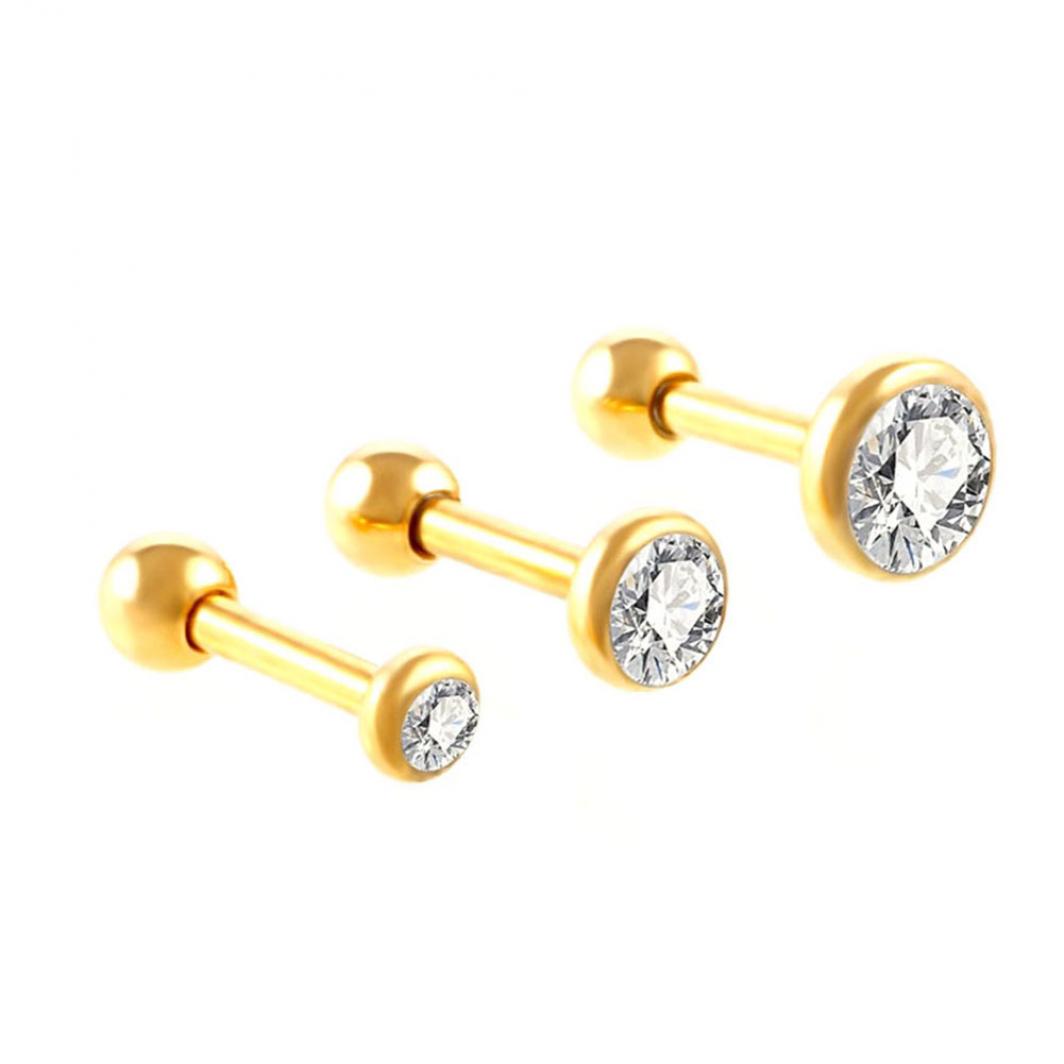 

3 шт. Блискучі сережки-гвоздики зі стразами Жіночі чарівні ювелірні вироби Подарунок Модна розкіш