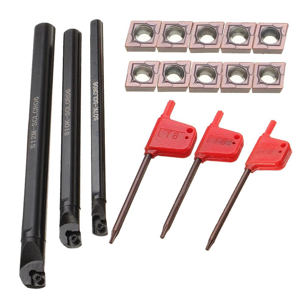 S07K/S10K/S12M-SCLCR06 Metal Lathe Tools Boring Bar + CCMT0602 Carbide Rts
