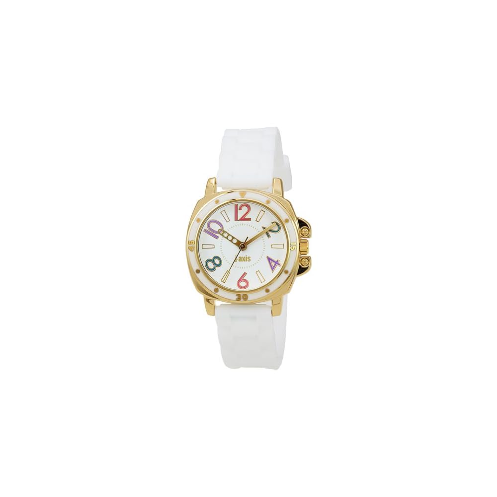 J-AXIS Unisex One-Tone Color Watch Rubber Strap Easy Care AL1182 White