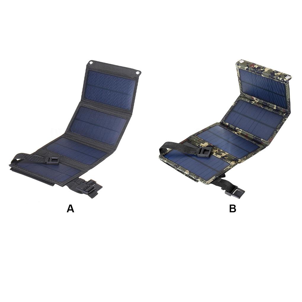 USB Solar Panels 20W Emergency Phone Charger Camping Hiking Backpacking Climbing Power Bank Sunlight Charging Plate