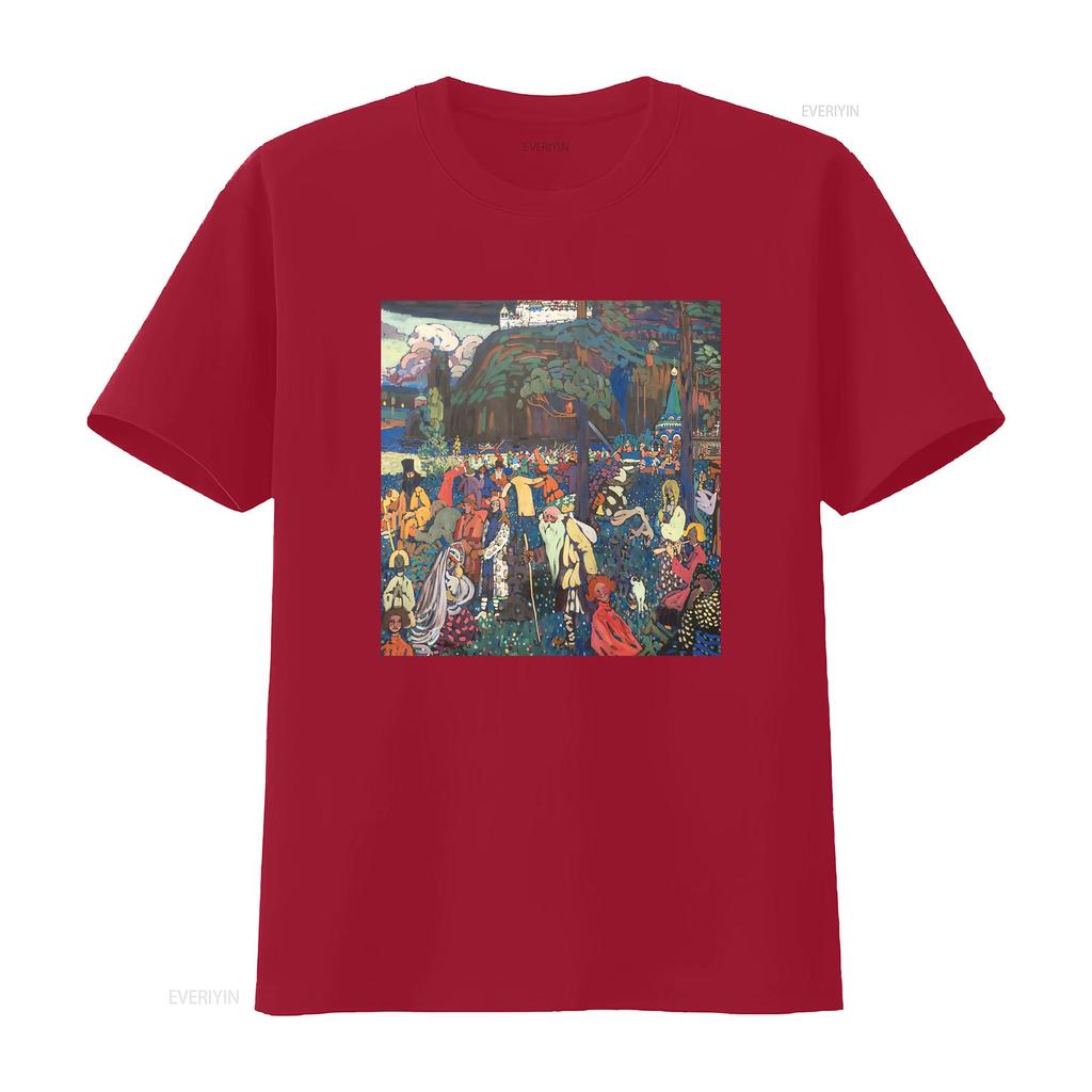 Colorful Life Das Bunte Leben Wassily Kandinsky T Shirt Art Fine For Her Him Lover Vintage Stylish Homme Soft Stretched