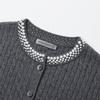 GIOVANNI VALENTINO Women's Pearl Collar Cable Knit Cardigan