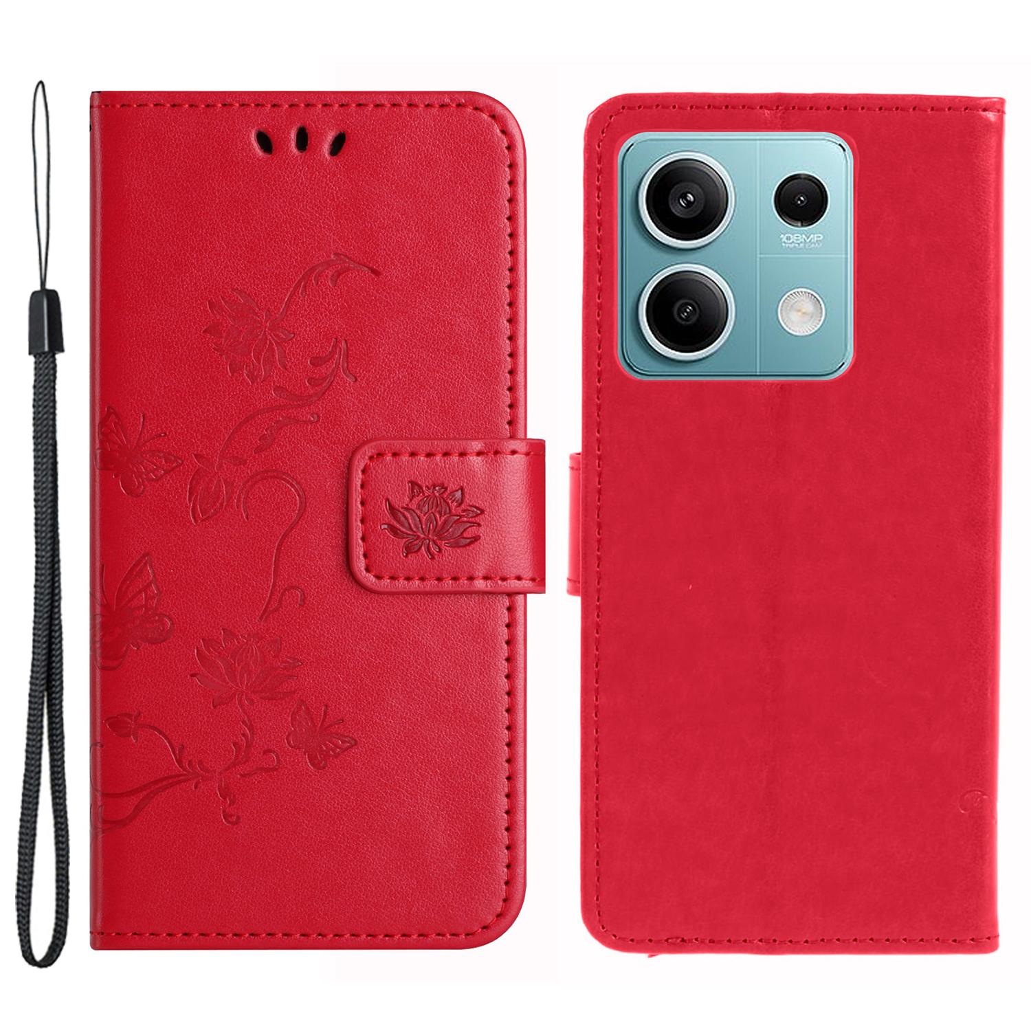 

For Xiaomi Redmi Note 13 5G Imprinted Wallet Case Leather Phone Cover B