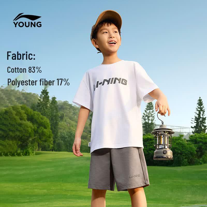 LI-NING Kids  Unisex Short Sleeve & Shorts Sport Set 150