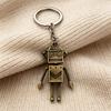 Keychain Pendant Retro Robot Design Movable Joint Swinging Limbs Decorative Key Ring Backpack Accessory